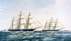Das große Klipperschiff-Rennen von 1866 zwischen der 