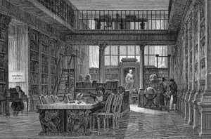 Das Institut de France in Paris - Lesesaal des INSTITUT DE FRANCE von Unknown artist