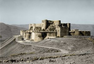 Die Krak des Ritters Burgenfestung aus der Zeit der Kreuzzüge befindet sich im Westen Syriens, 1930 von Unknown artist