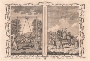Der Mogul und seine Dame auf einer Schaukel / Der Mogul zu Pferd von Unknown artist