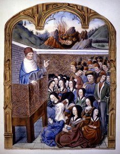 Die Predigt: die 12 Gefahren der Hölle. Manuskript aus dem 15. Jahrhundert von Unknown artist