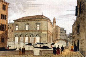 Das Theater „La Fenice“ in Venedig. Radierung aus dem späten 18. Jahrhundert. von Unknown artist