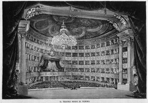 Das Teatro Regio in Turin im Jahr 1800