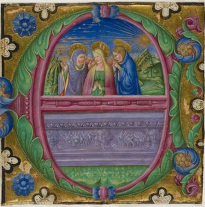 Die drei Marien am Grab in einem historierten Initial "E" aus einem Chorbuch von Unknown artist