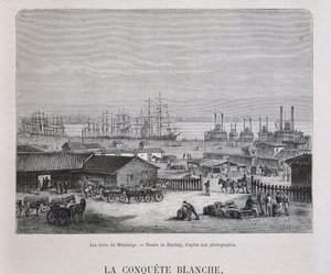 Die Ufer des Mississippi - in „Le tour du monde“, 2. Halbjahr 1876 von Unknown artist