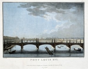 Die Brücke Louis XVI - Gravur