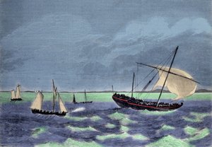 Die Ergreifung eines Dhaus (arabisches Boot) entlang der madagassischen Küste von Unknown artist