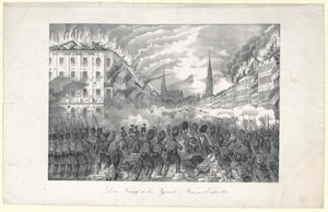 Der Kampf in der Jaegerzeile in Wien