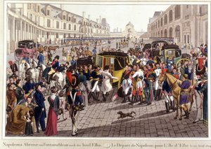 Die Abreise Napoleons zur Insel Elba am 20. April