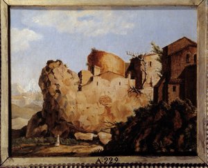 Das Zuhause von Napoleon Bonaparte und die Zitadelle in Korsika, skurrile Komposition