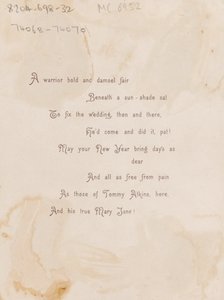 Die alte Geschichte für das neue Jahr, Neujahrskarte, ca. 1885 von Unknown artist
