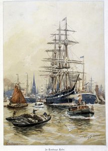 Der Hafen von Hamburg im 19. Jahrhundert von Unknown artist