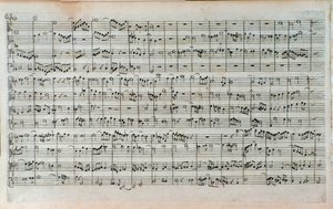 Titelseite der Partitur von Die Kunst der Fuge, die letzte und unvollständige Fuge, von Johann Sebastian Bach