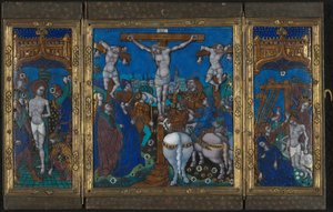 Triptychon mit der Kreuzigung, der Geißelung und der Grablegung