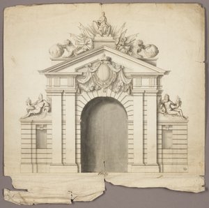 Triumphbogen mit dem Orden vom Goldenen Vlies im Zentrum von Unknown artist