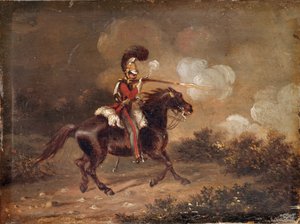 Reiter der 1. Life Guards, der eine Karabiner abfeuert von Unknown artist