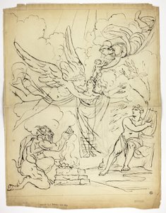 Unidentifizierte mythologische Geburtsszene (recto); Amor und Psyche (verso)