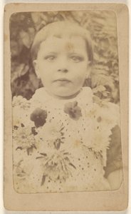 [Unbekanntes kleines Mädchen im geblümten Kleid] von Unknown artist