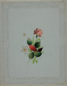 Unbetitelter Valentinstag (Rosa und weiße Blumen) von Unknown artist