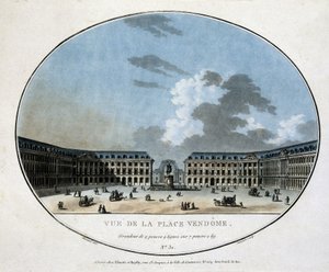 Ansicht des Place Vendôme - Gravur von Unknown artist