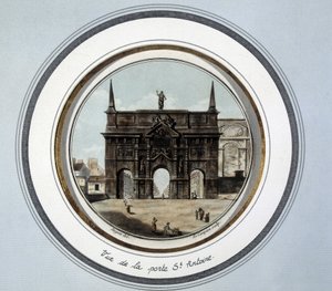 Ansicht der St. Antoine-Tür - Gravur