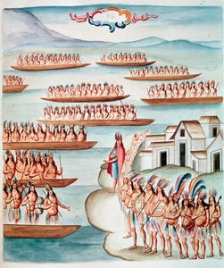 Ansicht von Tlatelolco, umgeben von der Lagune, Mexiko von Unknown artist