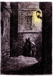 Ansicht einer dunklen Gasse im Whitechapel-Viertel von London von Unknown artist