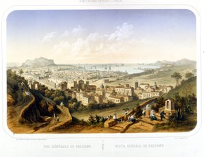 Ansicht der Stadt Palermo. 1850. Gravur von 1860 von Unknown artist