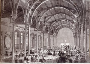 Ansicht des Hauptrestaurants auf der Internationalen Ausstellung 1862 in London