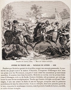 Dreißigjähriger Krieg: Schlacht bei Lützen (1632) und der Tod von Gustav Adolf. - in „Die Geschichte Frankreichs in 100 Gemälden“