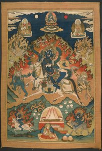 Zornige Form der Göttin Saraswati (Magzor Gyalmo) oder Palden Llamo