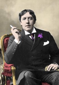Porträt des Schriftstellers Oscar Wilde. Fotografie des 19. Jahrhunderts
