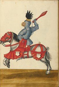 Ein Reiter in Rüstung