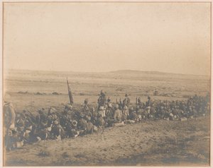 12. sudanesisches Bataillon erwartet den Angriff der Derwische, Omdurman, 2. September 1898