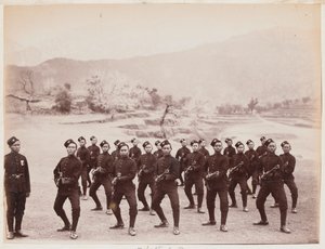 Ein Detachement des 4. Gurkha (Gewehr) Regiments