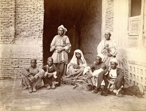 Eine Familie in Afghanistan, Ende des 19. Jahrhunderts.
