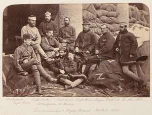 Eine Gruppe britischer Offiziere, ca. 1879