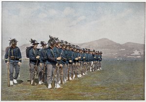 Bersagliers (Bersaglieri) Zug der italienischen Armee