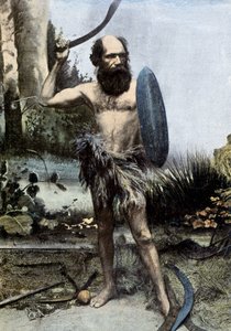 Einheimische australische Waffe eines Bumerangs - Autochrome von Unknown photographer