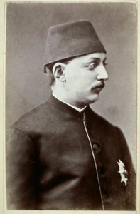 Osmanisches Reich: Porträt von Sultan Murad V. (1840-1904) Fotografie. 1876 Ankara, Türkische Historische Gesellschaft Türkei