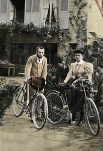 Pierre und Marie Curie in ihrem Garten
