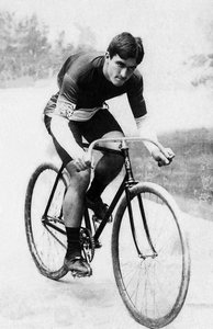 Porträt von Edmond Jacquelin (1875-1928), französischer Radfahrer, Spitzname 