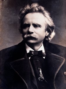 Porträt von Edvard Grieg (1843-1907), norwegischer Komponist. Fotografie. 19. Jahrhundert. Mailand, Biblioteca del Conservatorio
