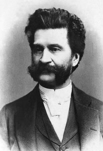 Porträt von Johann Strauss (1825-1899), österreichischer Komponist.