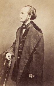 Porträt von Richard Wagner, ca. 1860er (s/w Foto)