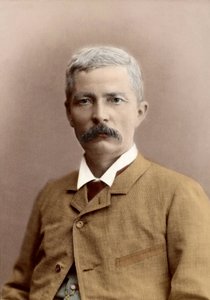 Porträt von Sir Henry Morton Stanley (geboren John Rowlands) (1841-1904), walisischer Journalist und Entdecker. Spätere Kolorierung
