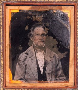 Porträt eines Mannes. Daguerreotypie (Daguerre) unter Rahmen um 1850. von Unknown photographer