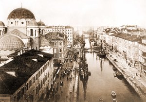 Ansicht der Stadt Triest Ende des 19. Jahrhunderts