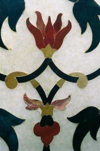 Lotusblumen (Detail) von Ustad Ahmad Lahori