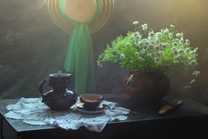 Gemütliche Morgen-Teestunde von UstinaGreen